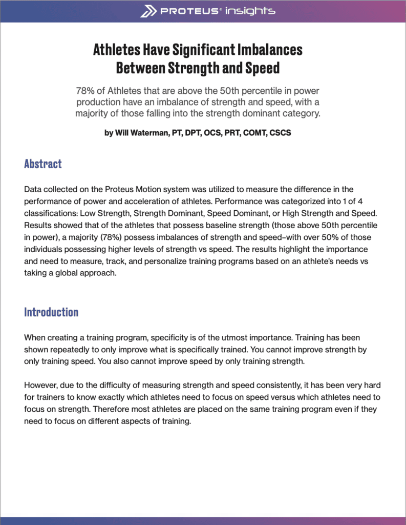 Proteus Insights Strength and Speed
